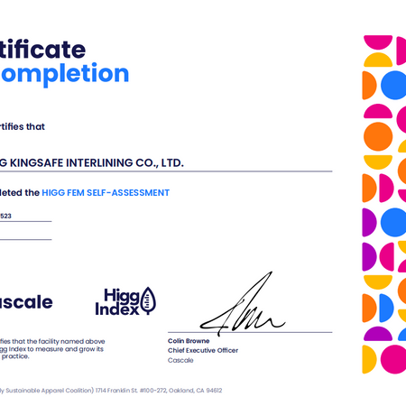Certificate of Completion